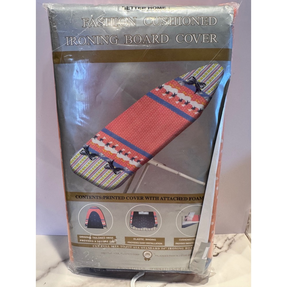 Vintage Better Home Geese Ironing Board Cover Cushioned 54 Inch Blue Pink Orange